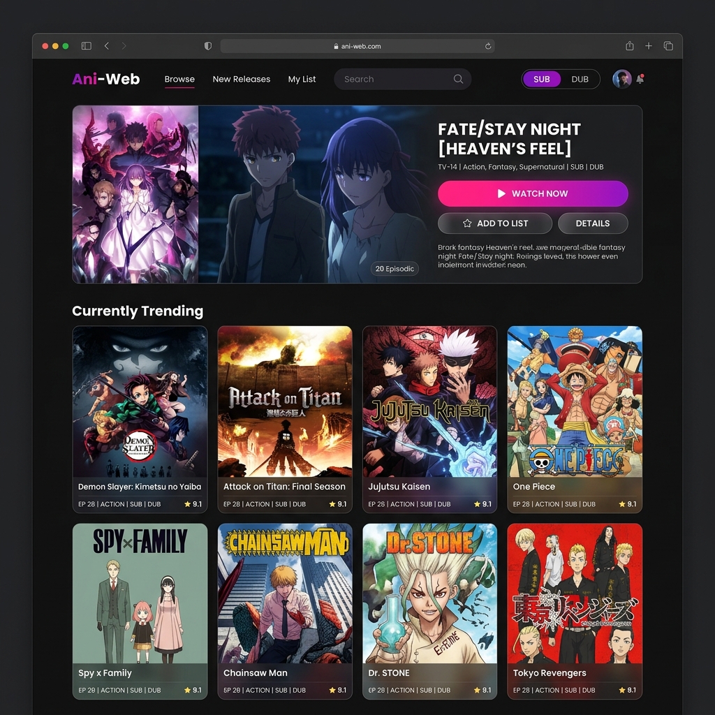 Ani-Web App Screenshot